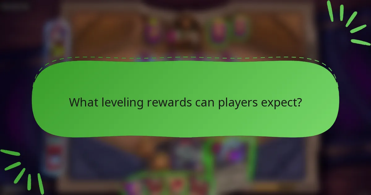 What leveling rewards can players expect?