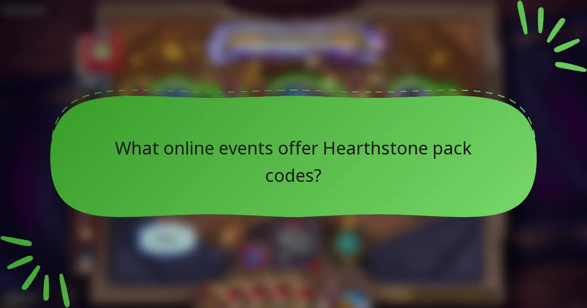 What online events offer Hearthstone pack codes?