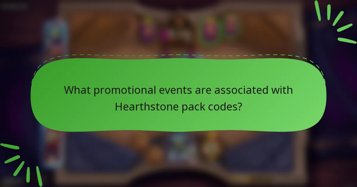 What promotional events are associated with Hearthstone pack codes?