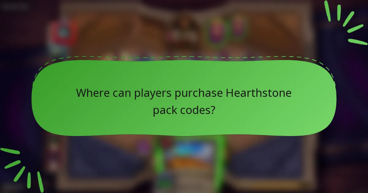 Where can players purchase Hearthstone pack codes?